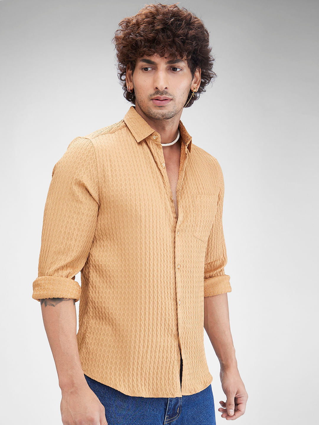 Eccentric Bronze Patterned Shirt