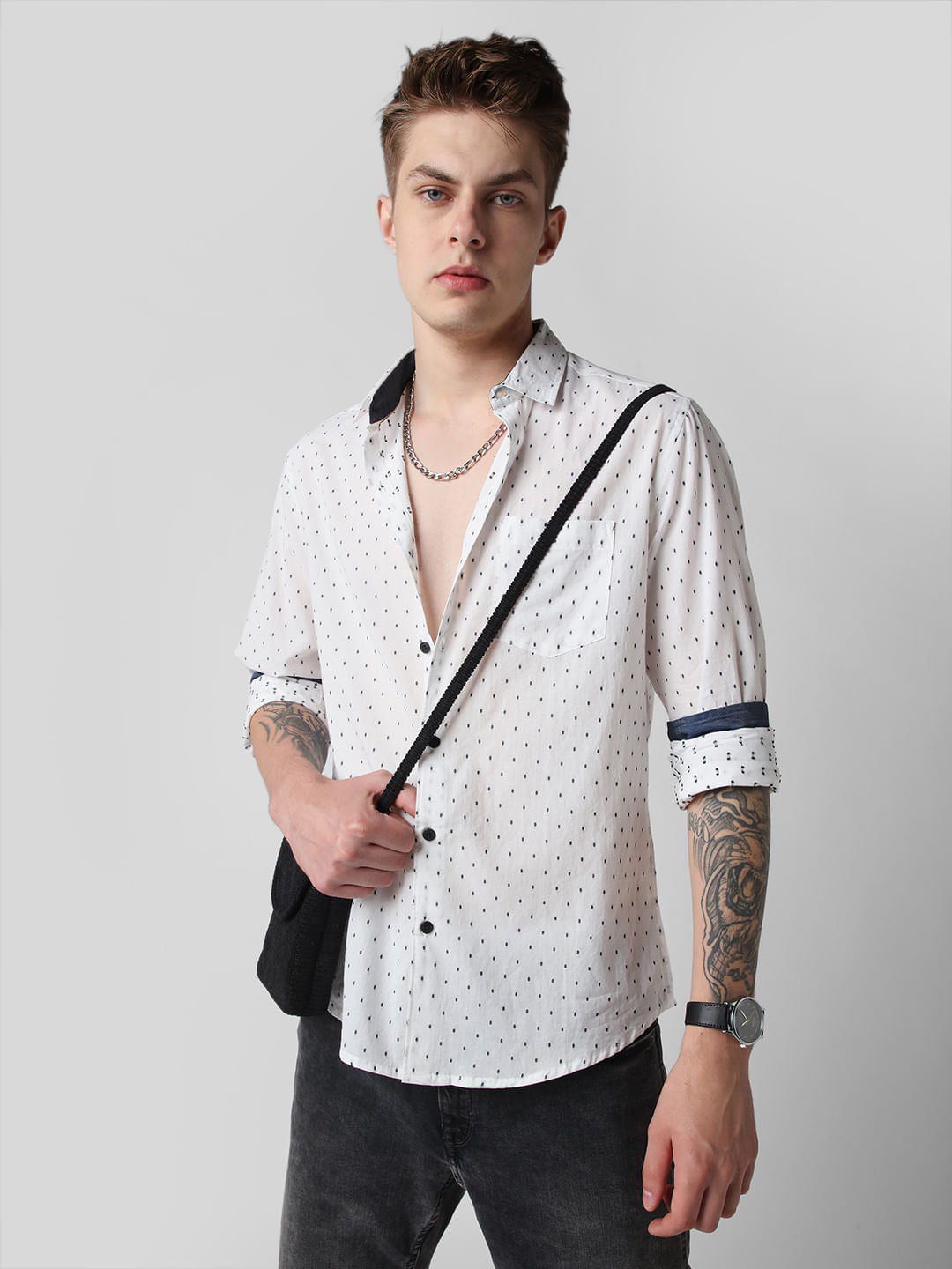 White Dobby Shirt