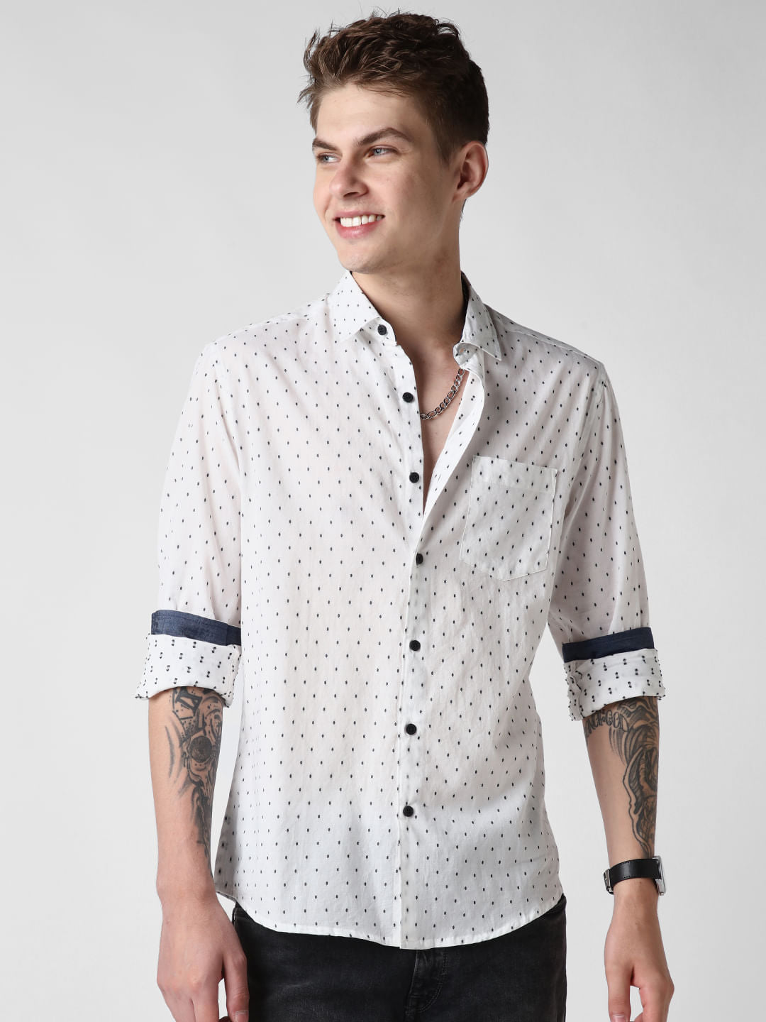 White Dobby Shirt