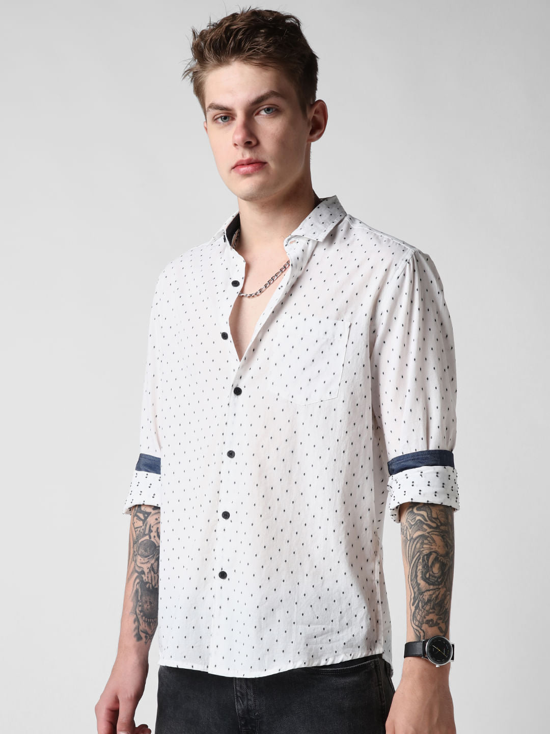 White Dobby Shirt