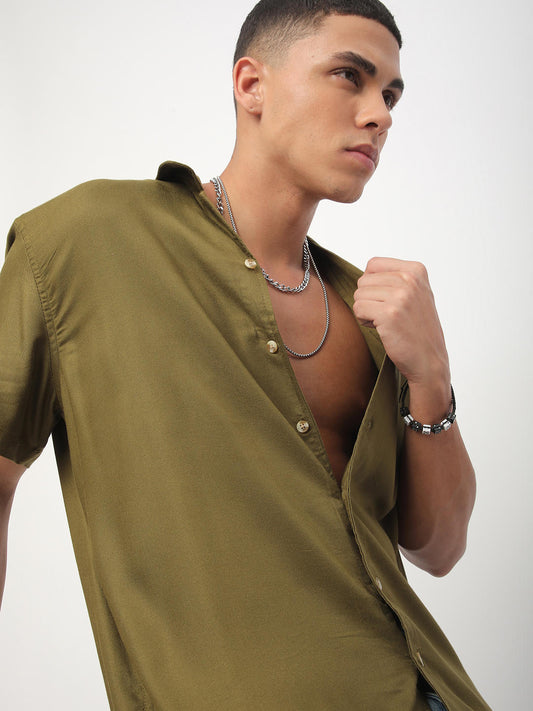 Classy Olive Oversized Shirt