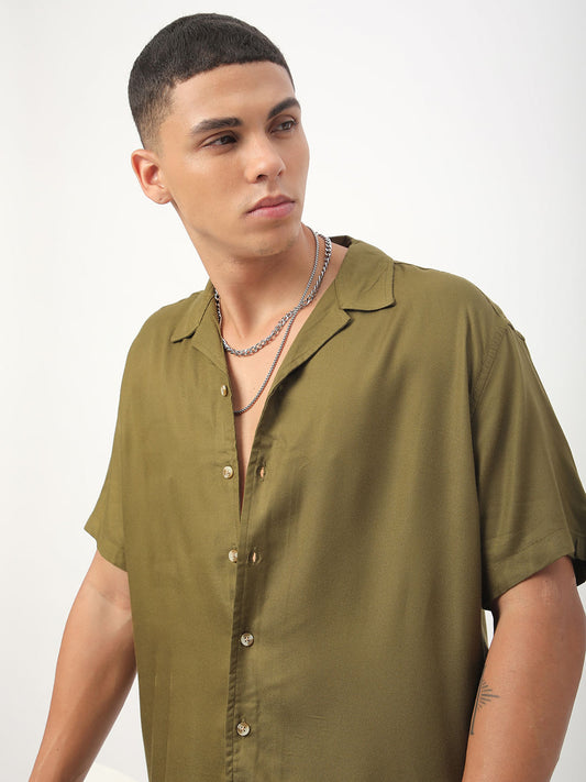 Classy Olive Oversized Shirt