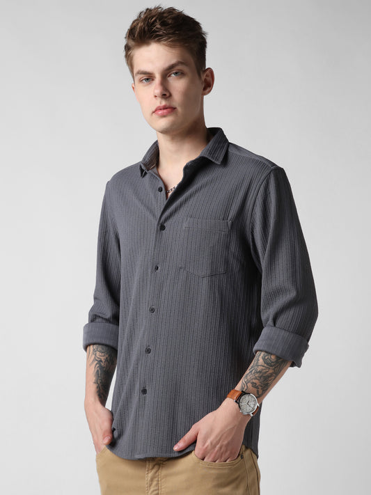 Anchor Grey Textured Shirt