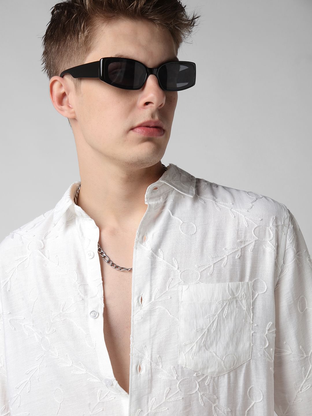 Intricate Ivory Embroidered Shirt