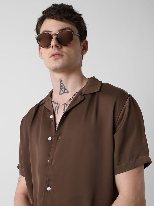 Radiant Chocolate Brown Oversized Shirt