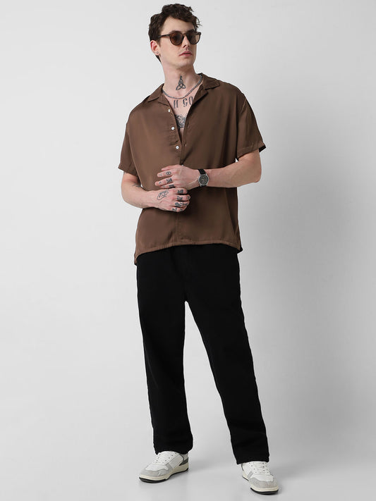 Radiant Chocolate Brown Oversized Shirt