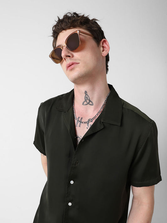 Radiant Avocado Green Oversized Shirt