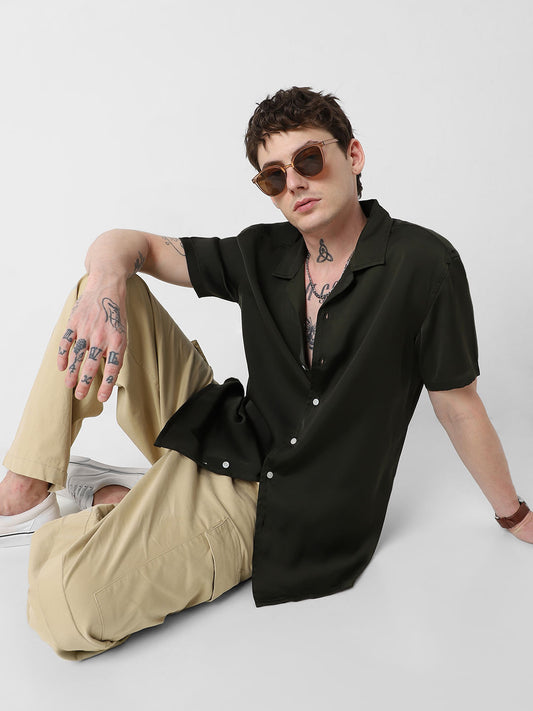 Radiant Avocado Green Oversized Shirt