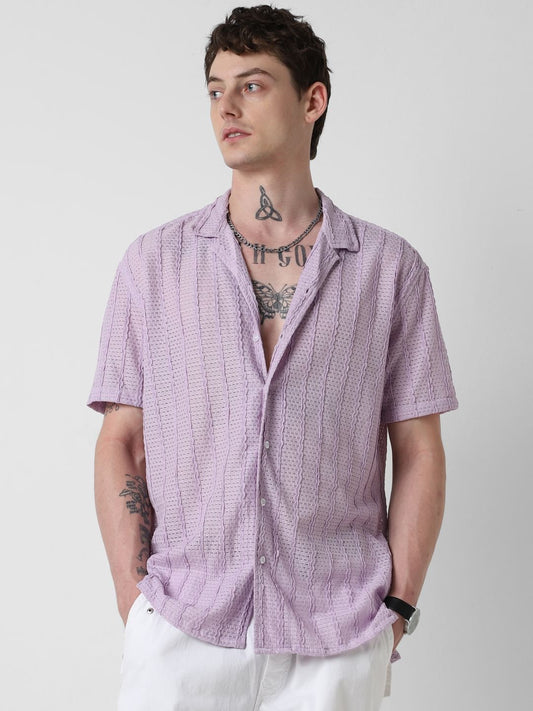 Exquisite AeroMesh Lilac Oversized Shirt