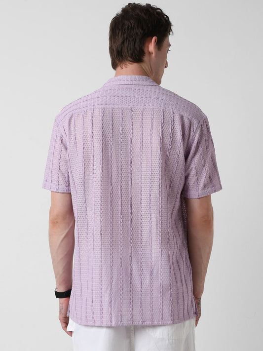 Exquisite AeroMesh Lilac Oversized Shirt