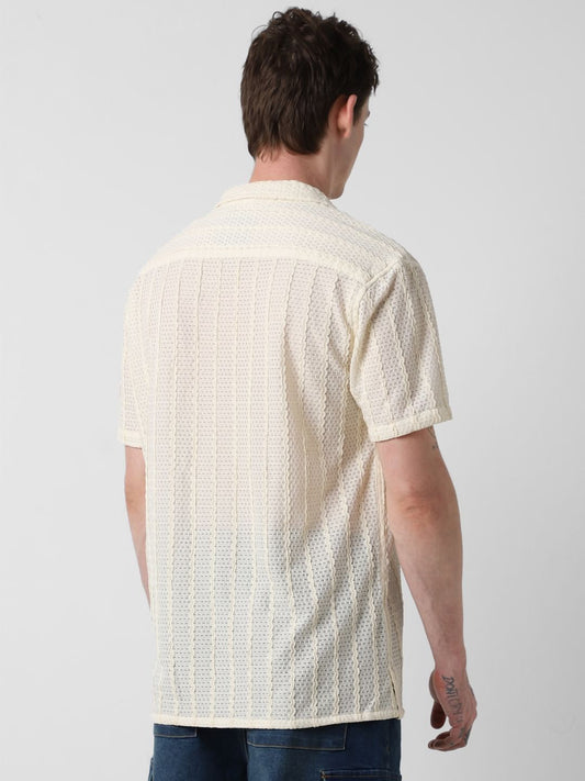 Exquisite AeroMesh Ivory Oversized Shirt