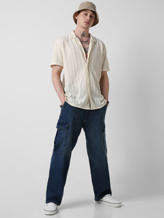 Exquisite AeroMesh Ivory Oversized Shirt