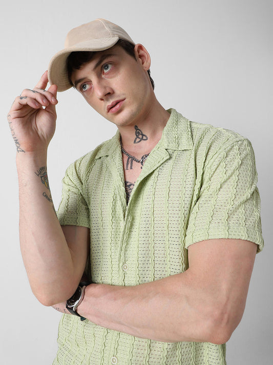 Exquisite AeroMesh Sage Green Oversized Shirt