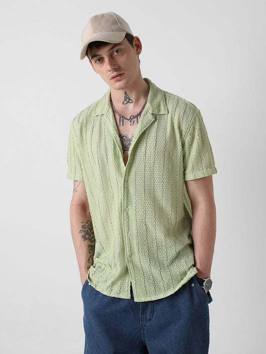 Exquisite AeroMesh Sage Green Oversized Shirt