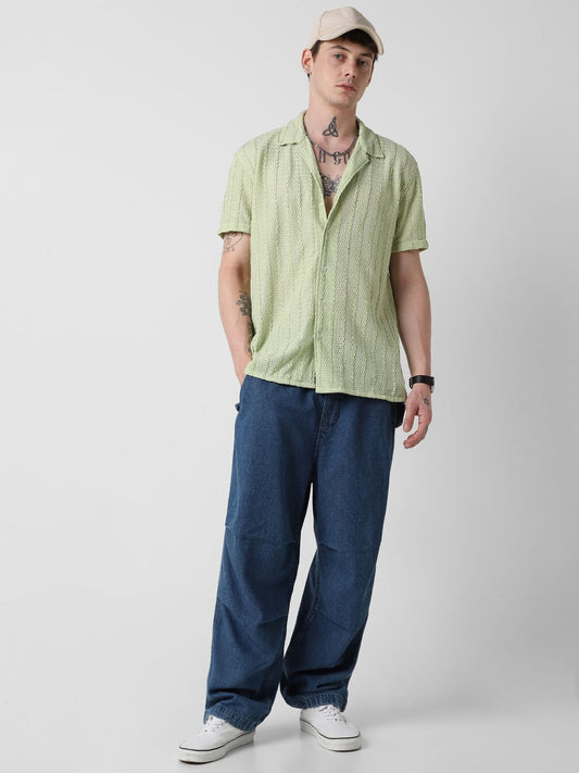 Exquisite AeroMesh Sage Green Oversized Shirt