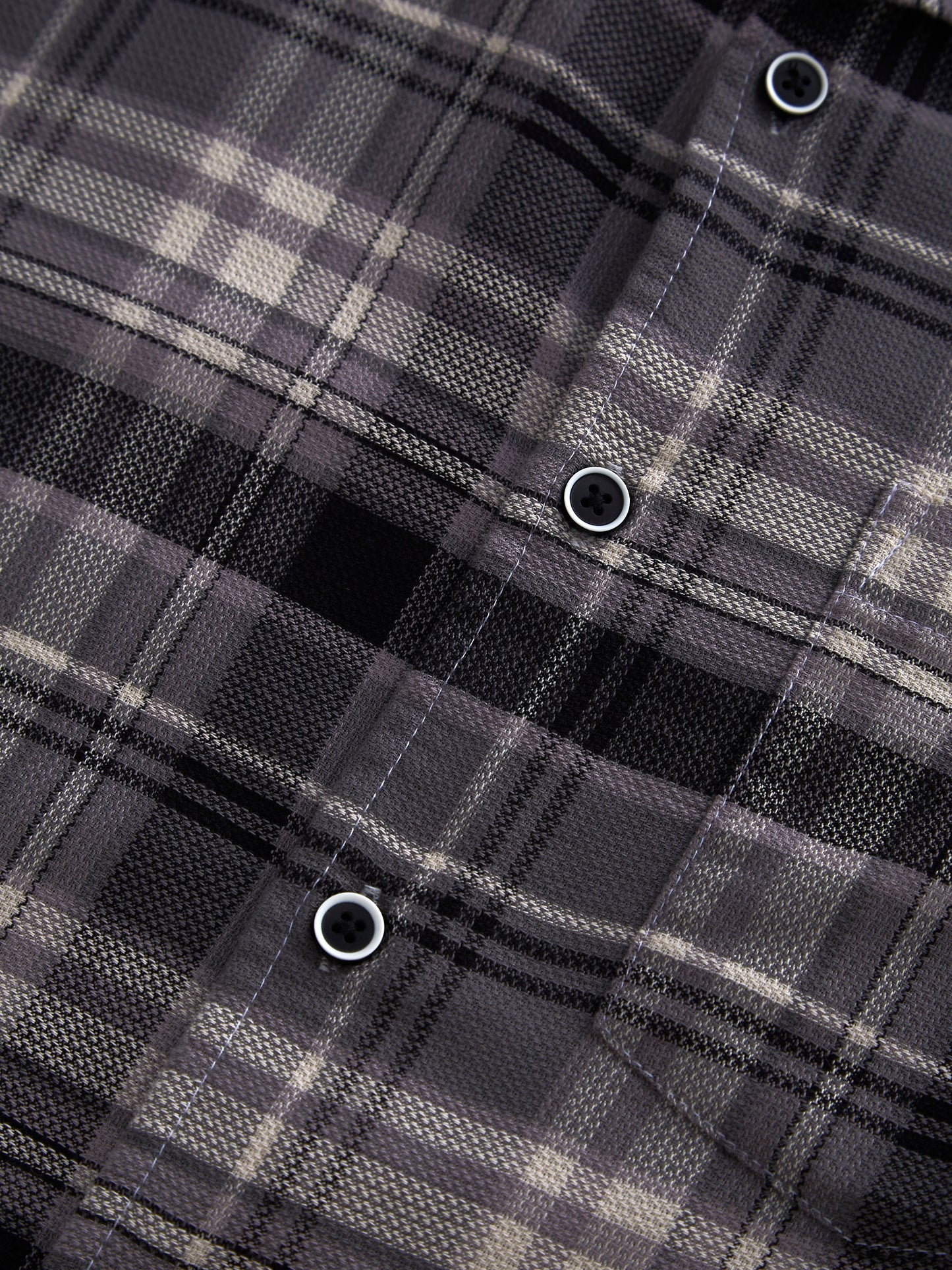 Premium Cotton Smokey Grey Plaid Checkered Shirt