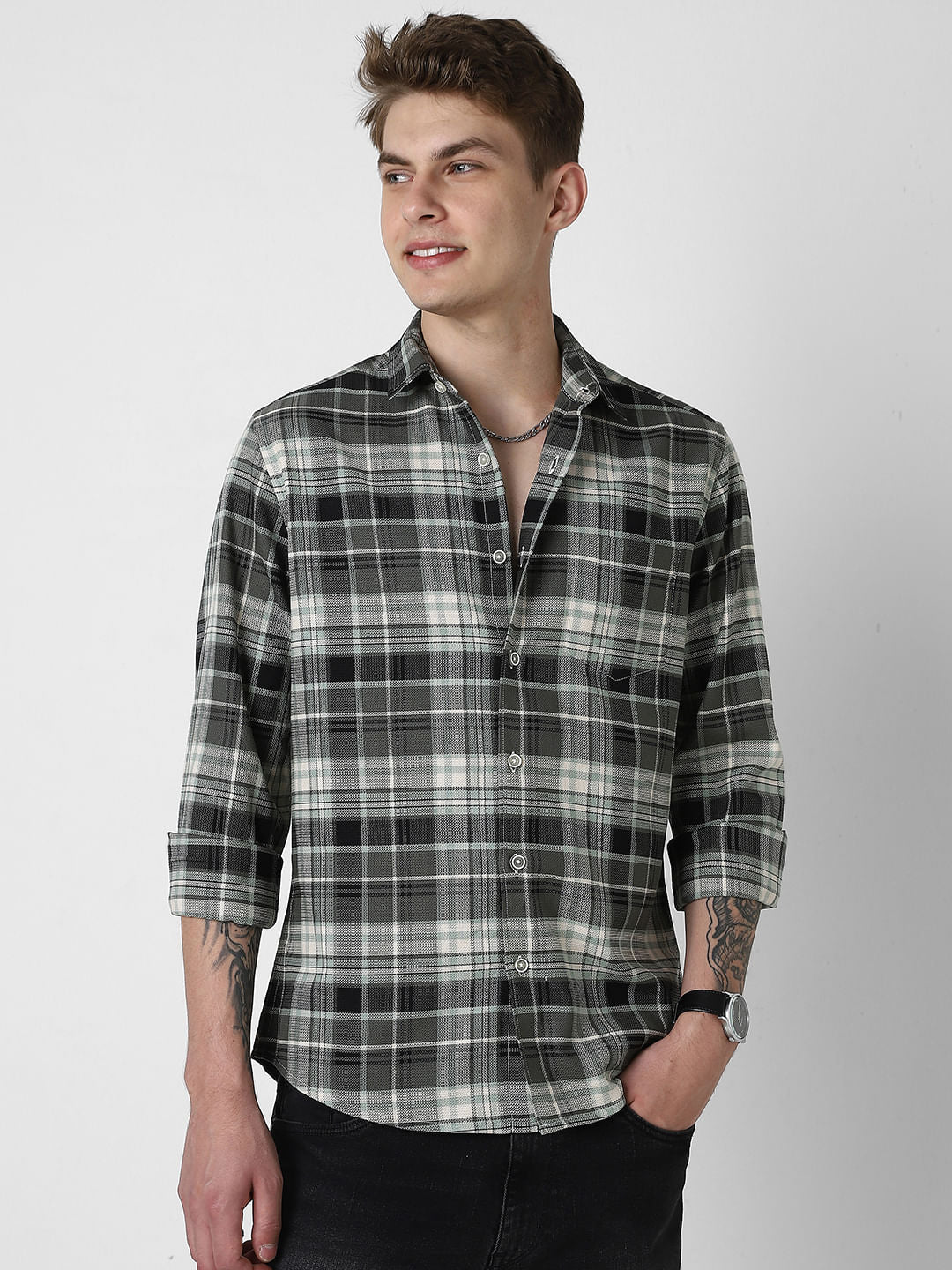 Premium Giza Cotton Plaid Checkered Shirt