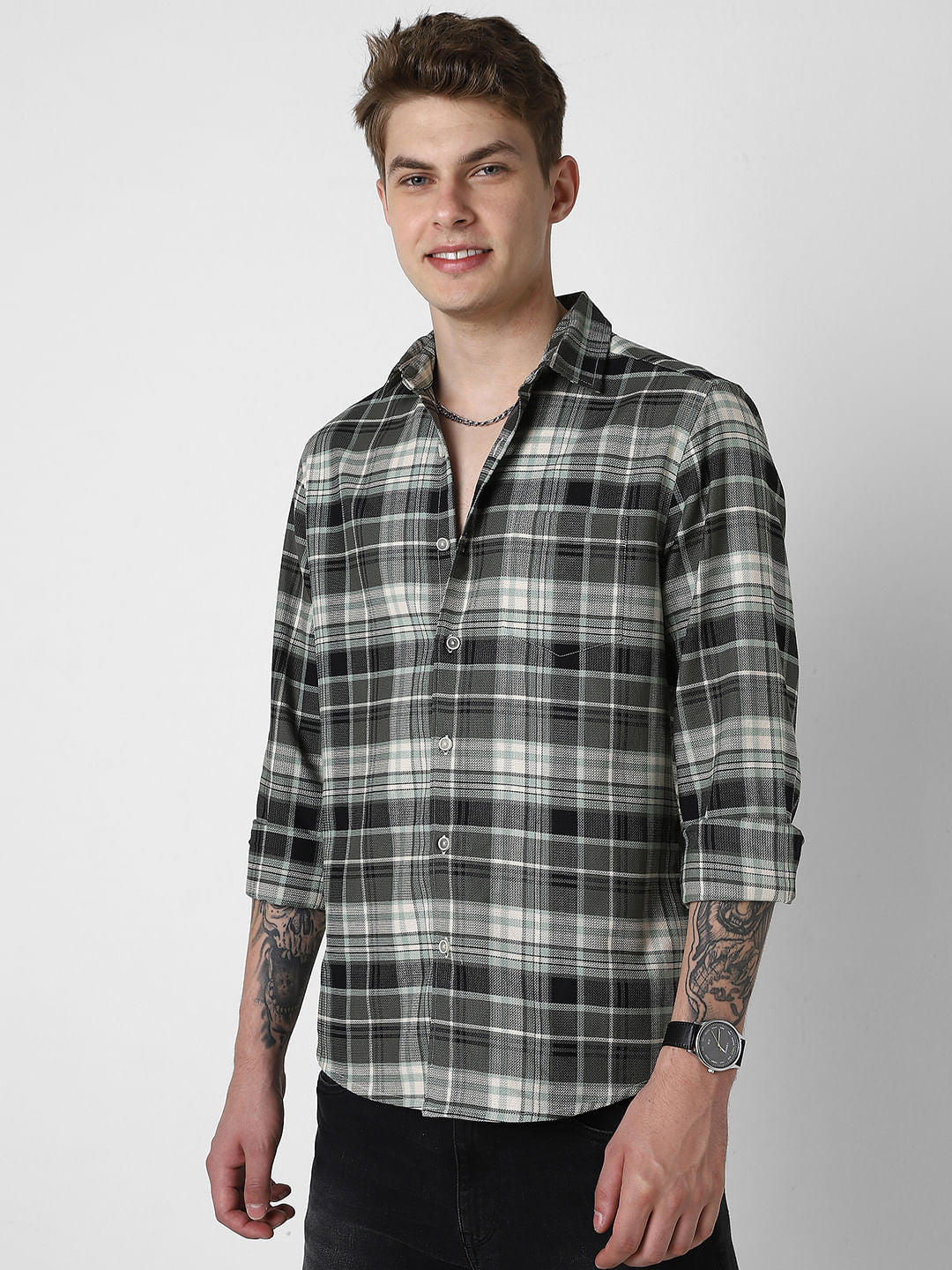 Premium Giza Cotton Plaid Checkered Shirt