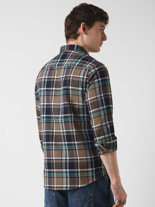 Premium Giza Cotton Multicolour Tartan Checked Shirt
