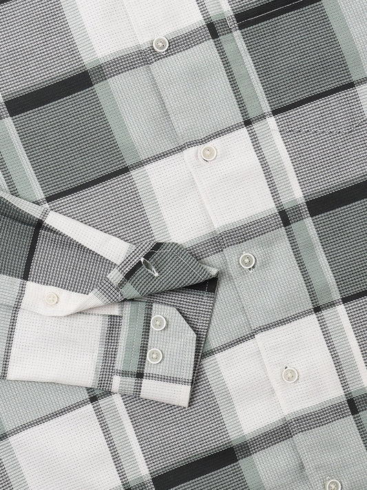 Premium Giza Cotton Dobby Checkered Shirt