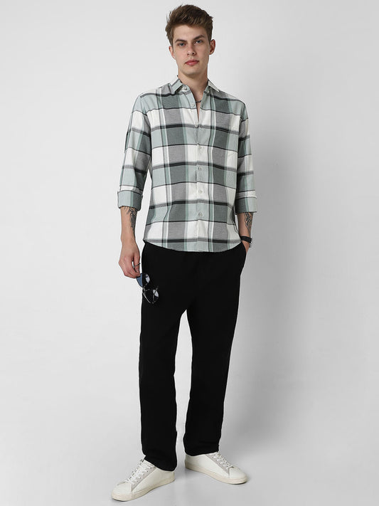 Premium Giza Cotton Dobby Checkered Shirt