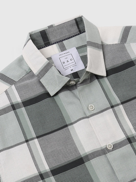 Premium Giza Cotton Dobby Checkered Shirt