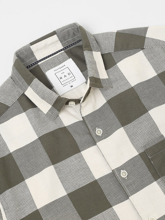 Box Checks Olive Shirt