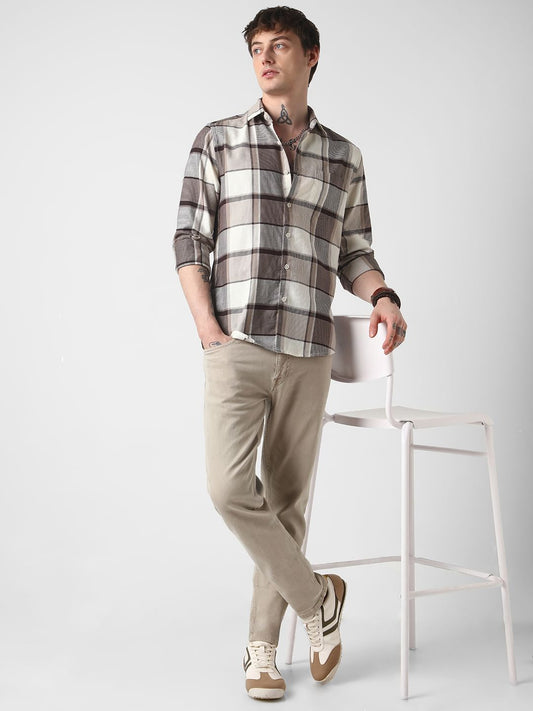 Brunette & Ivory Broad Checked Shirt