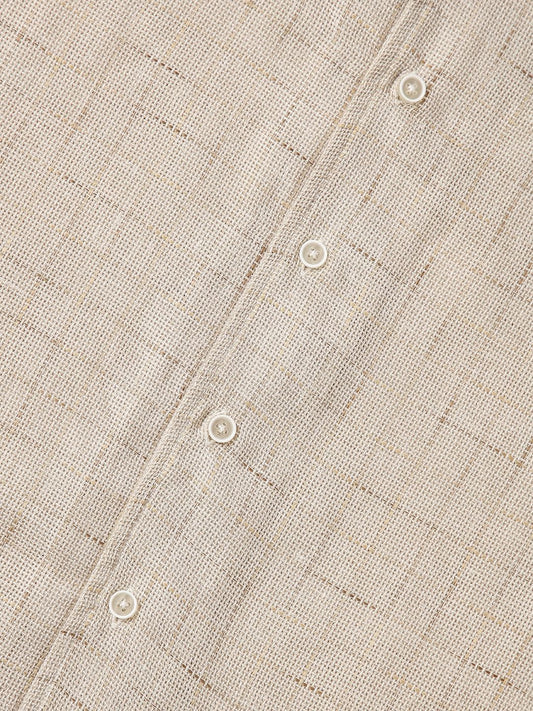 Timeless Beige Jute Oversized Shirt