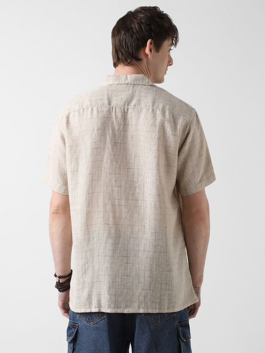 Timeless Beige Jute Oversized Shirt