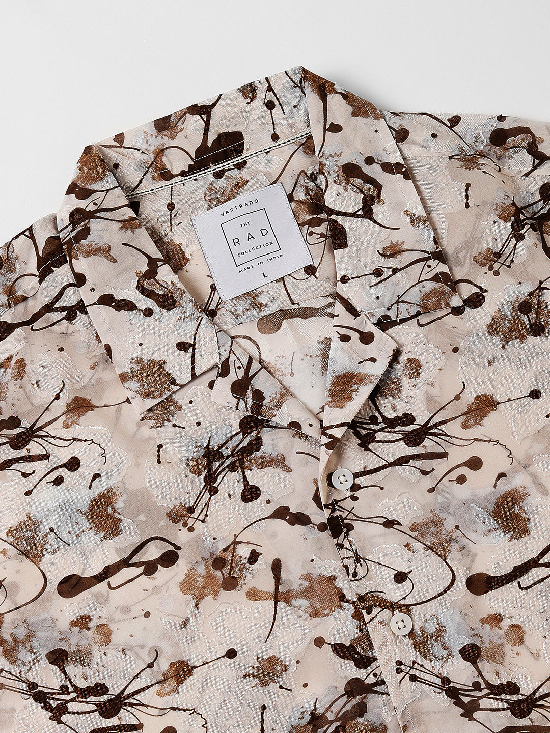 Brunette Burn Out Splash Oversized Shirt