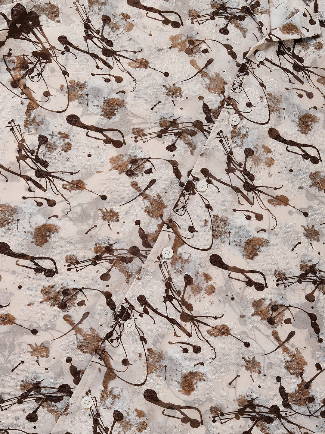 Brunette Burn Out Splash Oversized Shirt