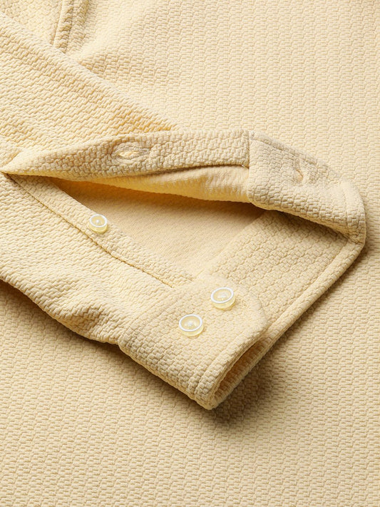 Meticulous Light Beige Jacquard Shirt