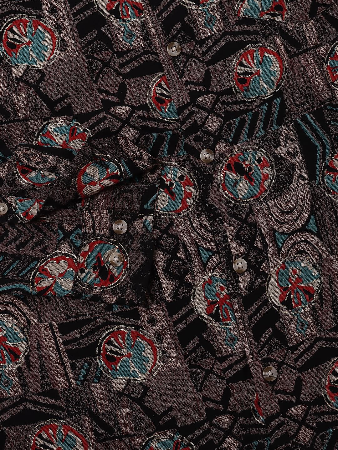 Aesthetic Foil Printed Multicolour Shirt