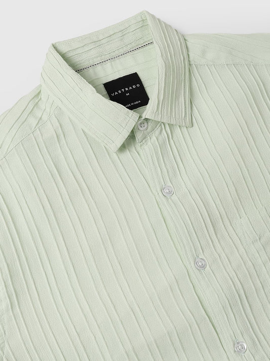 Neon Green Textured Line Shirt