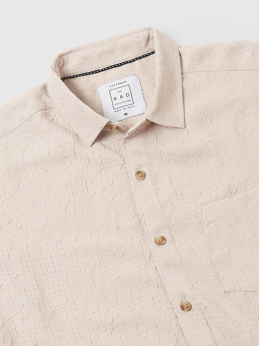 Bisque Beige Textured Shirt