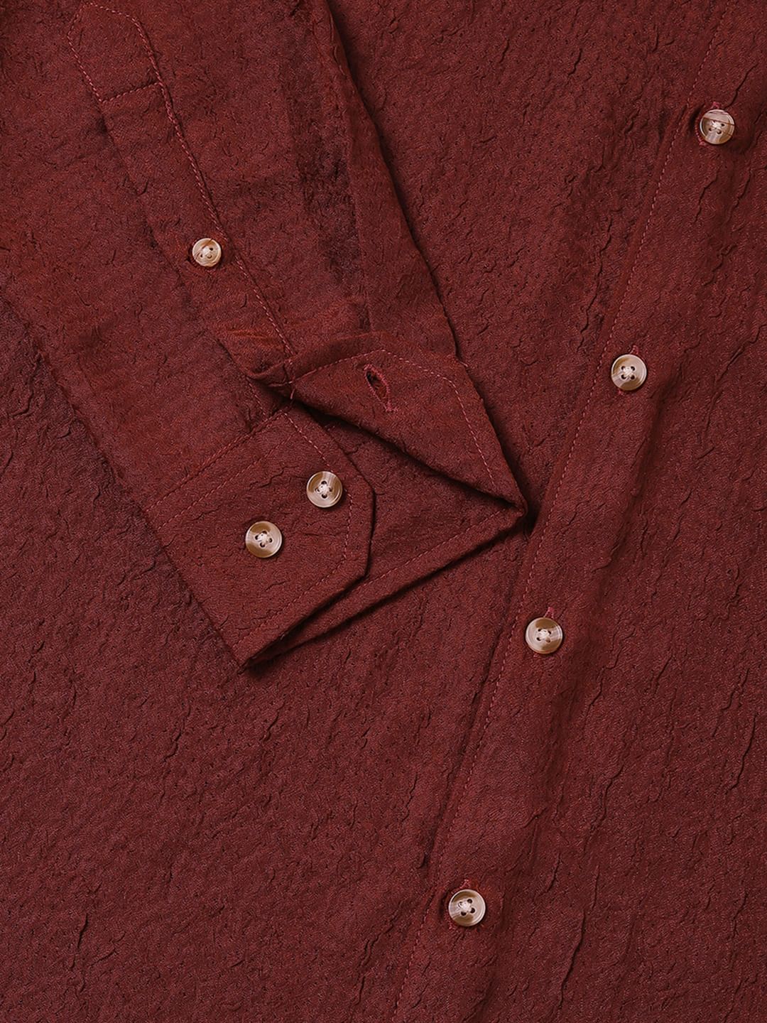Brown Textured Shirt