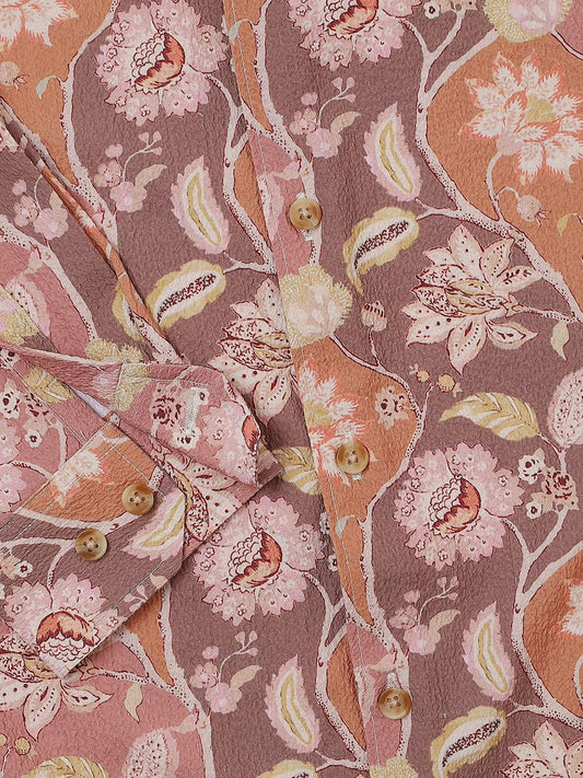 Bloomy Dendritic Multicolour Creased Shirt