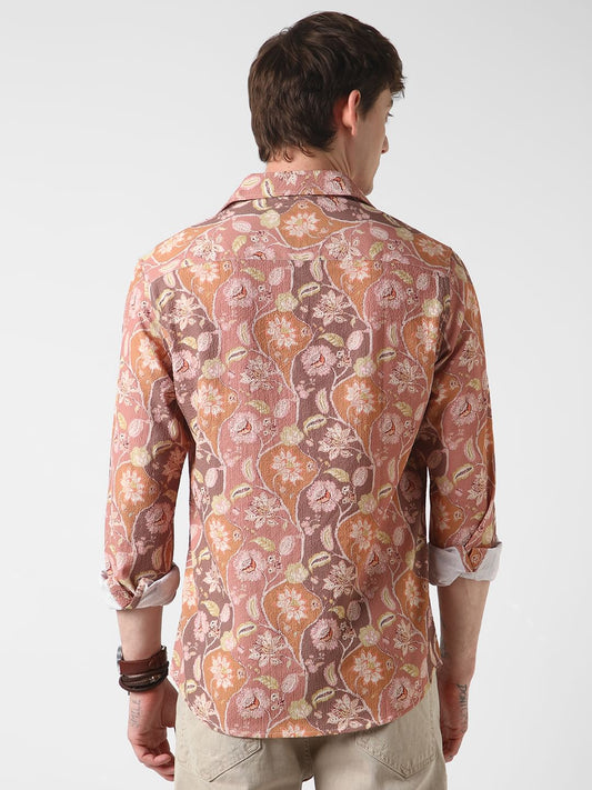 Bloomy Dendritic Multicolour Creased Shirt
