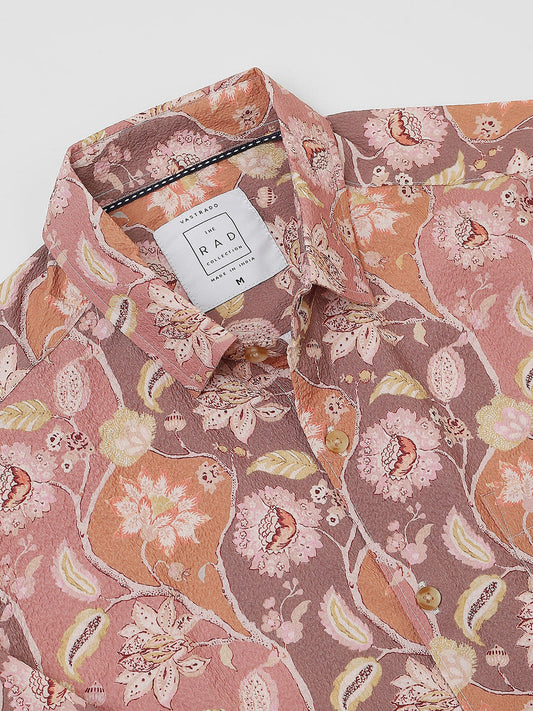 Bloomy Dendritic Multicolour Creased Shirt