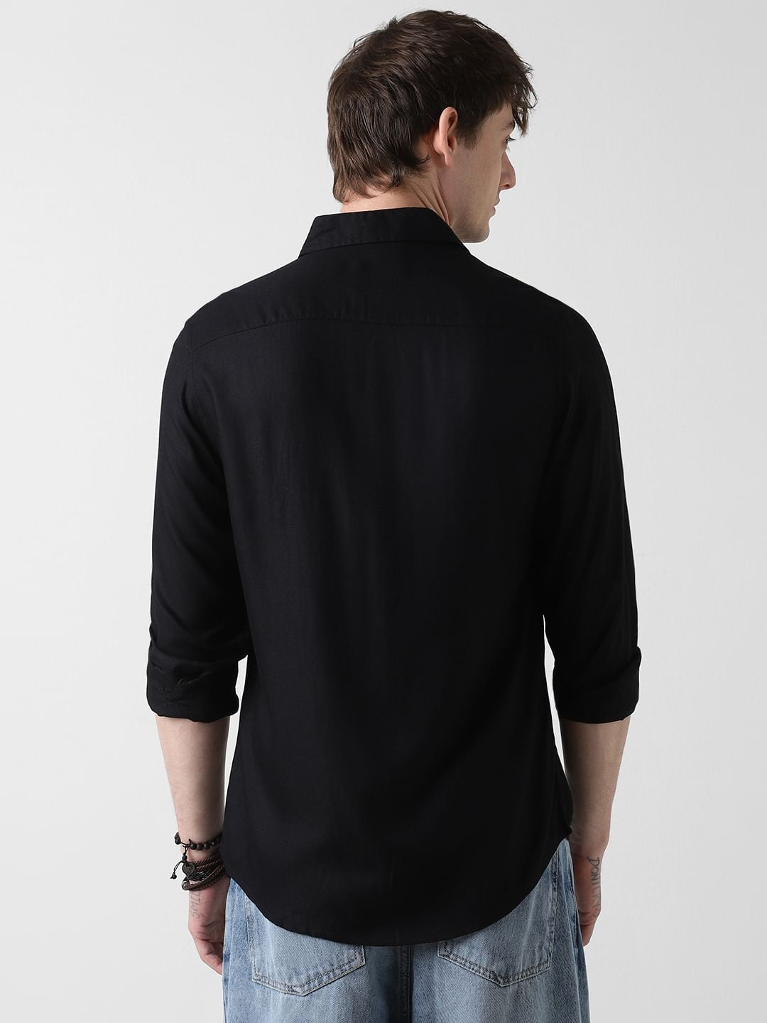 Modish Solid Black Shirt