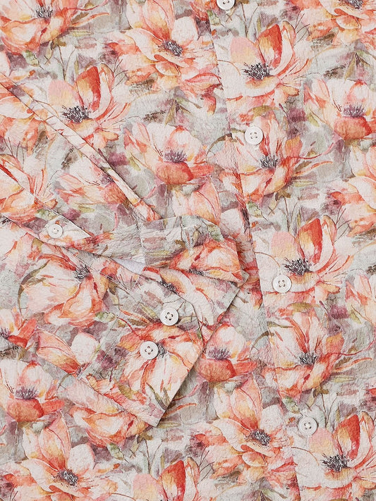 Bloomy Floret Multicolour Creased Shirt