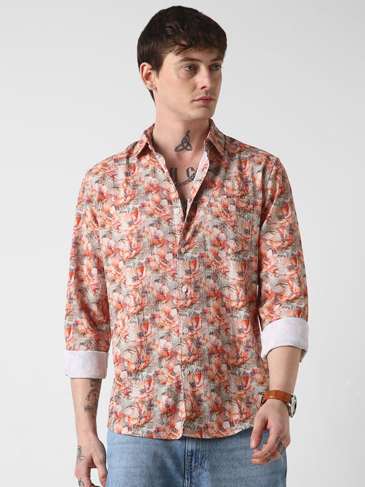 Bloomy Floret Multicolour Creased Shirt