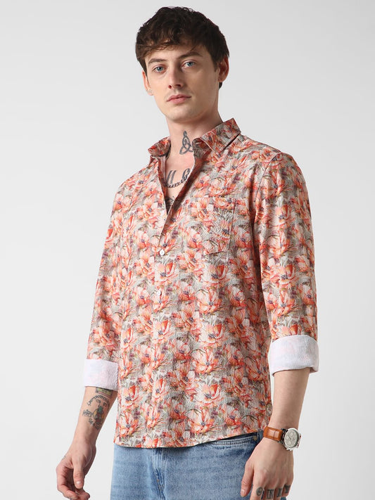 Bloomy Floret Multicolour Creased Shirt