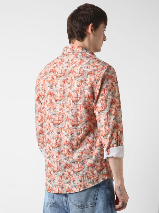 Bloomy Floret Multicolour Creased Shirt