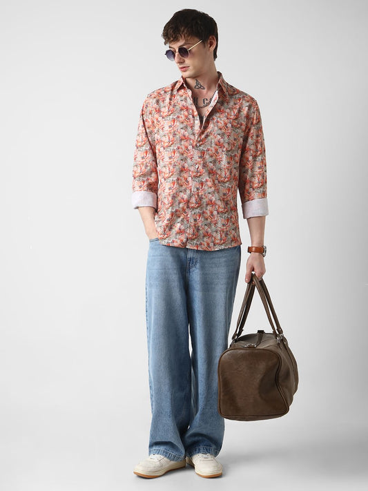 Bloomy Floret Multicolour Creased Shirt