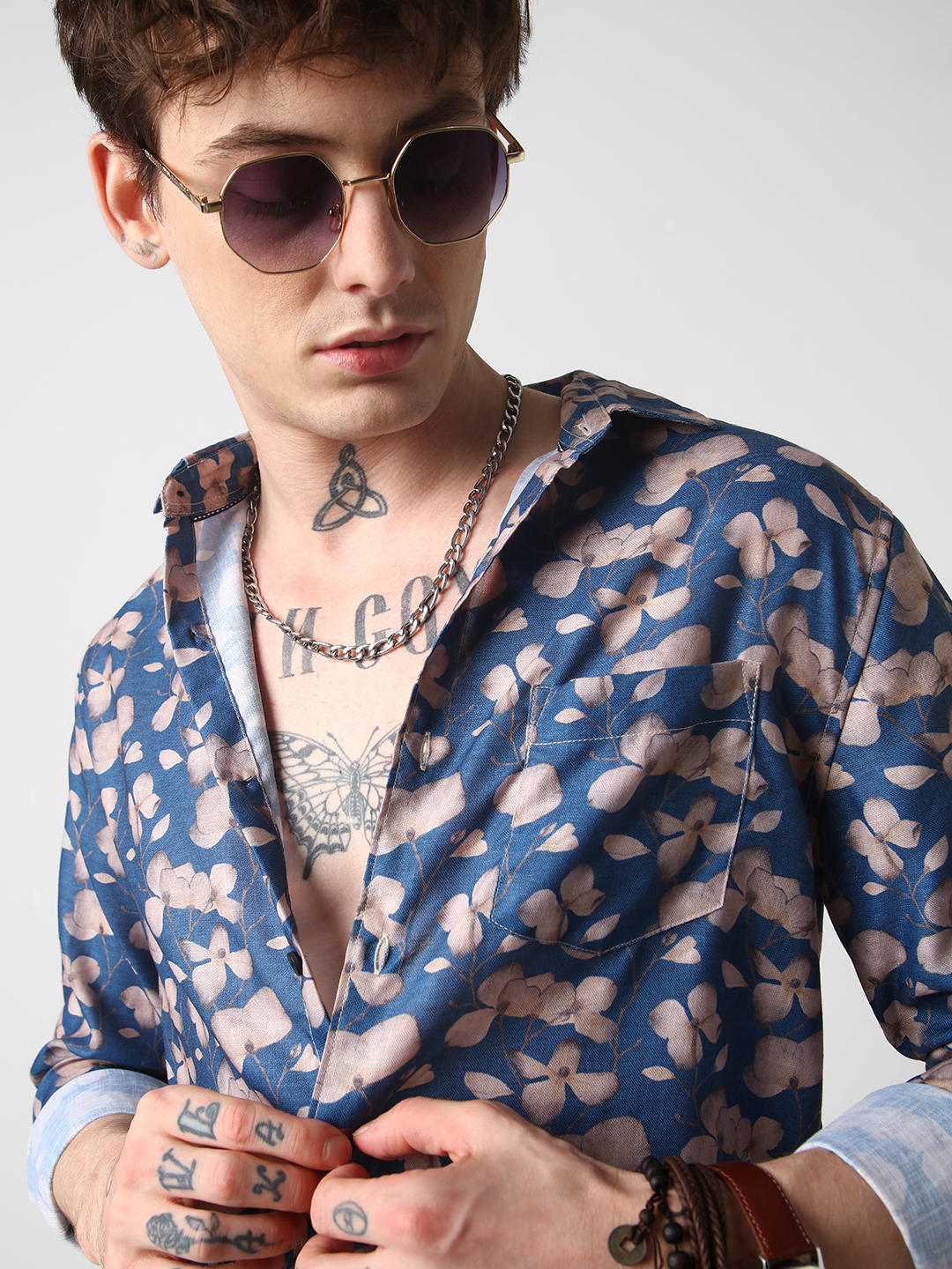 Exquisite Lapis Floret Shirt