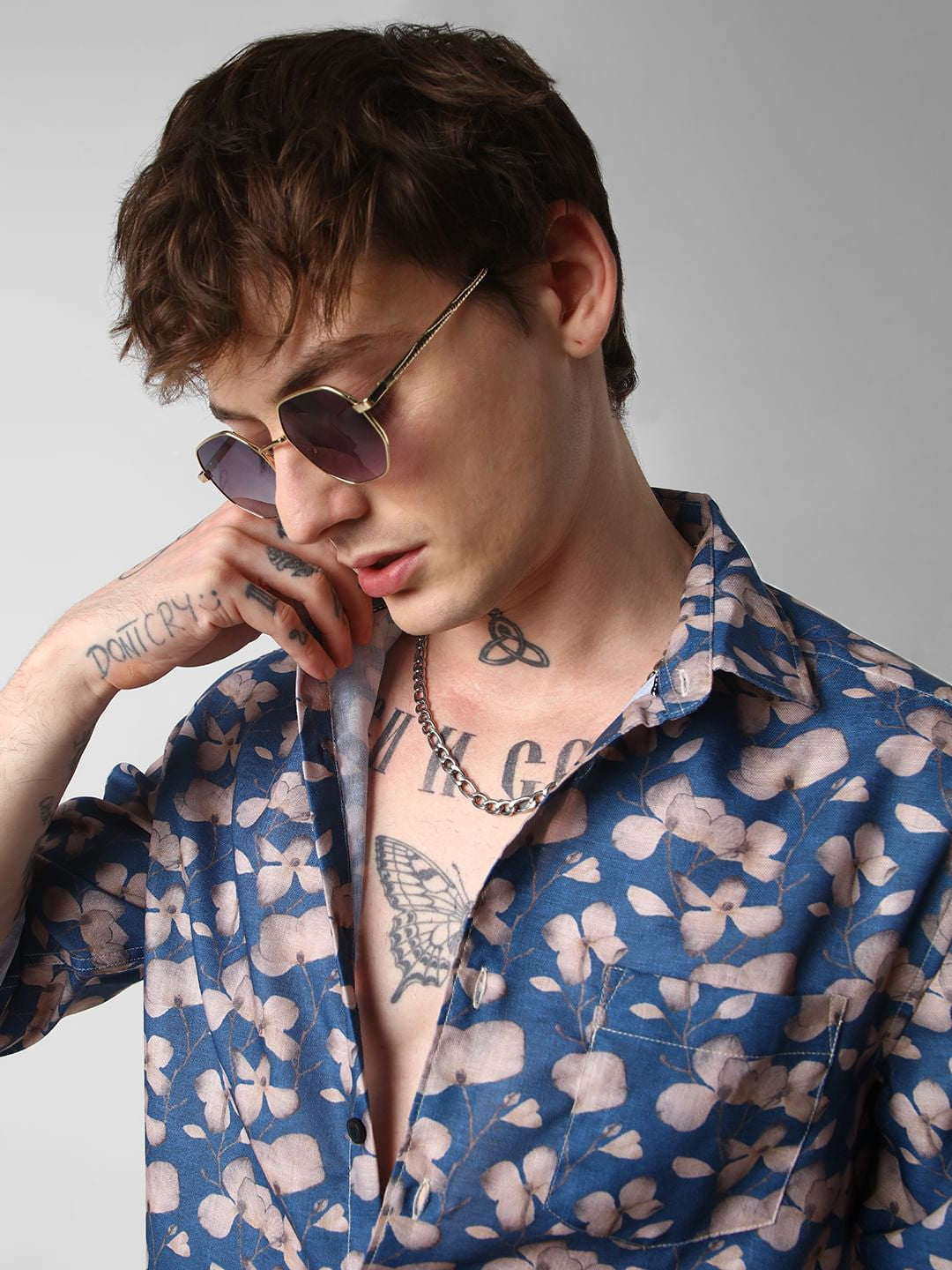 Exquisite Lapis Floret Shirt