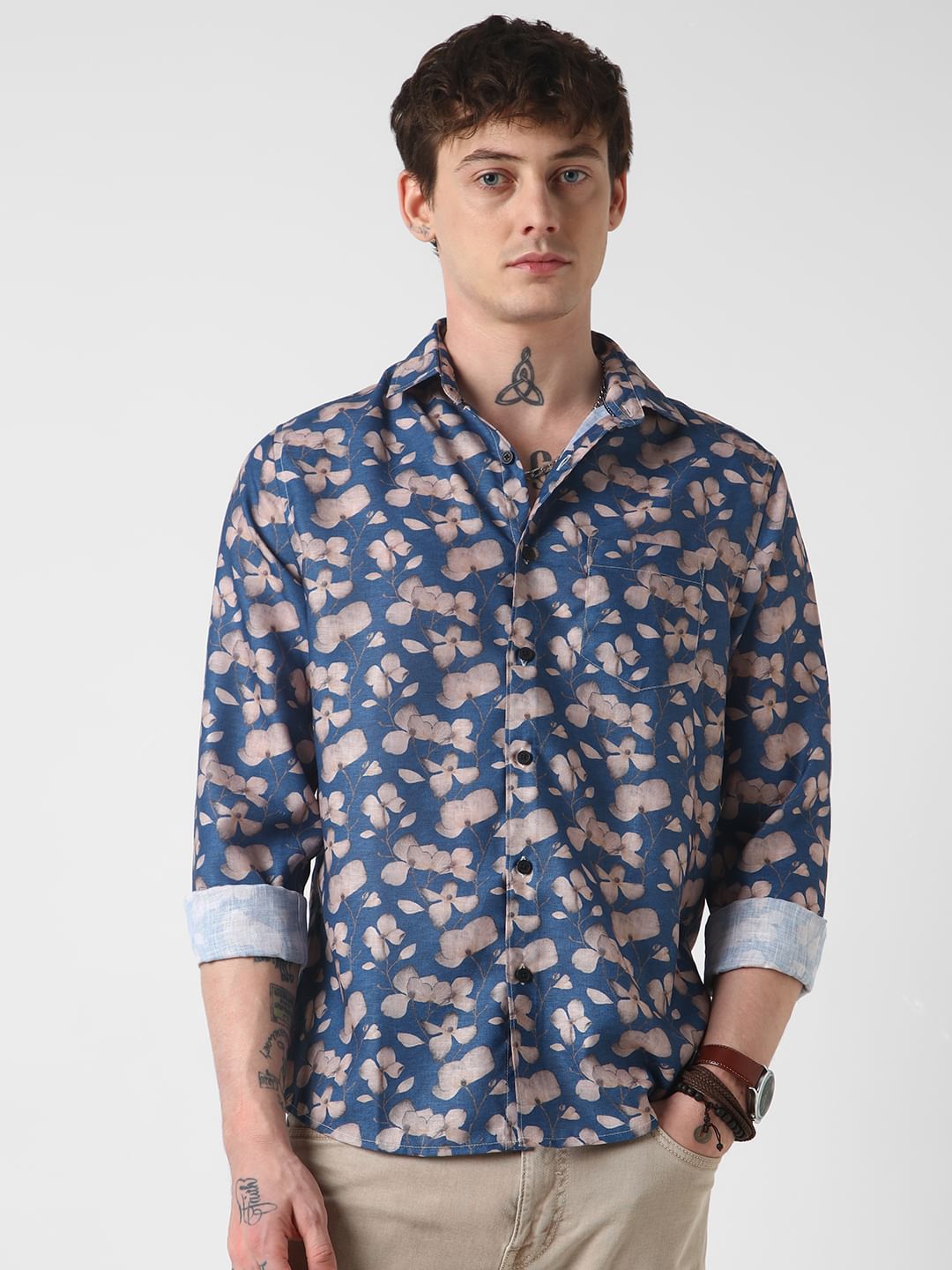 Exquisite Lapis Floret Shirt