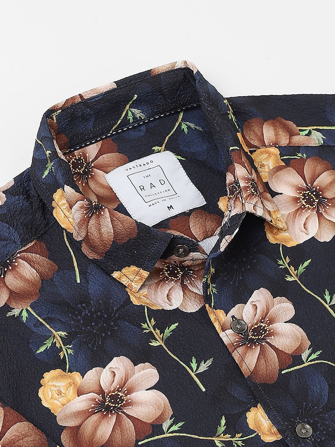 Exquisite Navy Floret Crushed Shirt